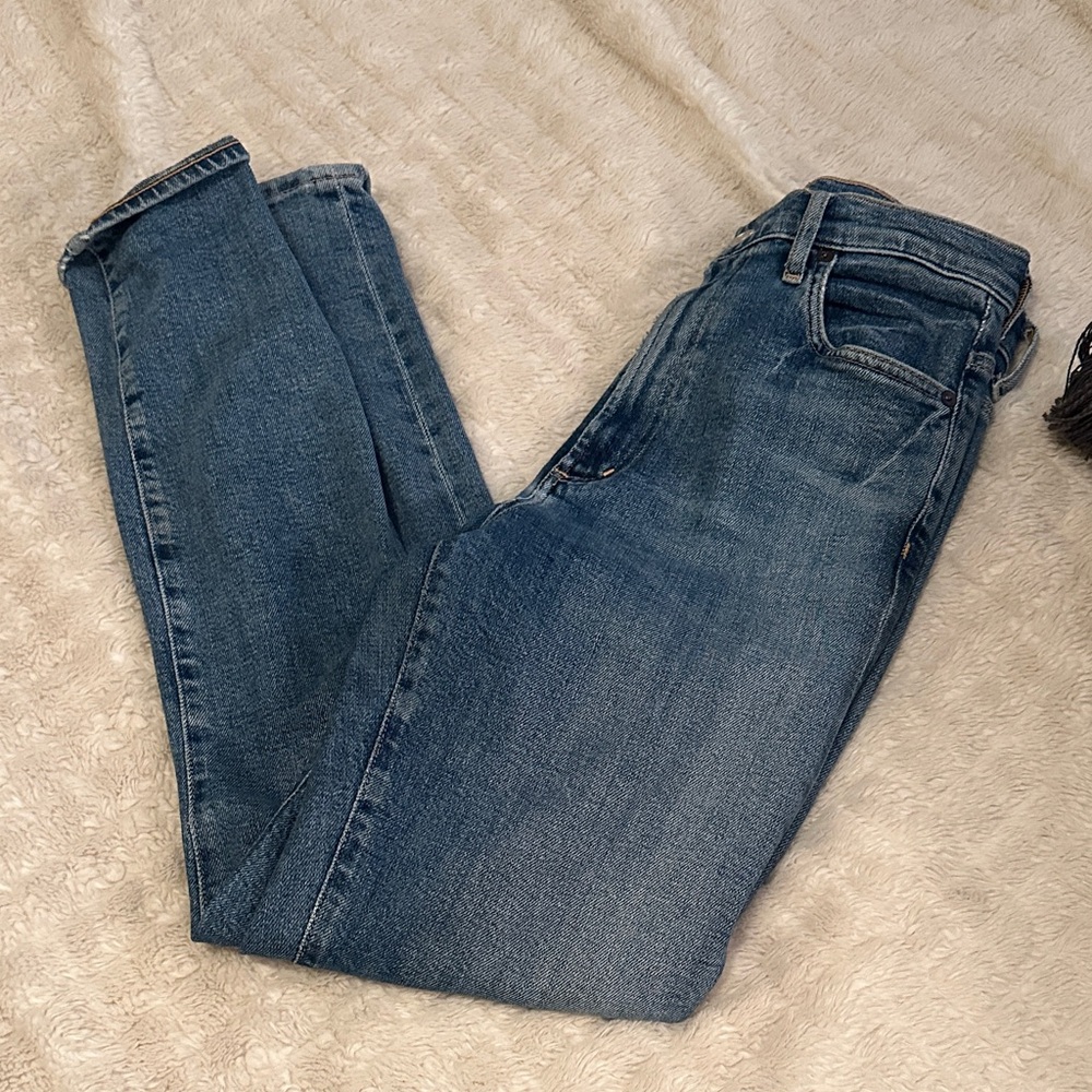 Agolde Women's Skinny Jeans in Medium Blue Wash